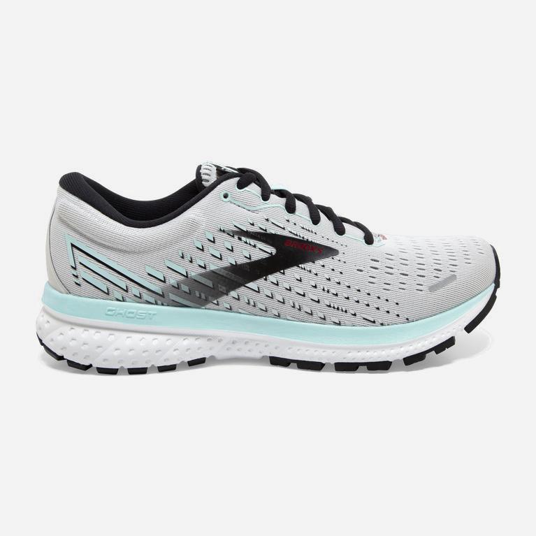 Brooks Ghost 13 Womens Road Running Shoes - Grey/Fair Aqua/Black - Philippines (763012DHK)